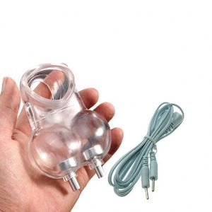 Anello Elettrico per Scroto Maschile, Gabbia di Castità con Stimolazione Elettrica, Giocattoli Sessuali <span class=keywords><strong>BDSM</strong></span> per Uomini, Anelli Ritardanti - Product Image 6
