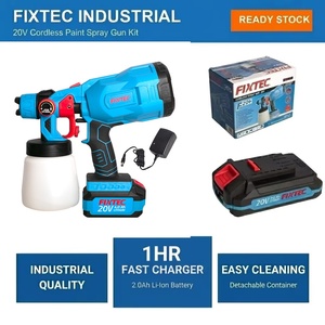 Pistolet de peinture sans fil FIXTEC 20V, 800 ml, portable, électrique, <span class=keywords><strong>avec</strong></span> batterie au lithium et buse - Product Image 1