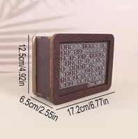 Tirelire en bois noire personnalisée Tirelire écologique de style européen avec grille de montant Dollars Meilleur cadeau de Noël