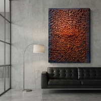 Peinture à l'huile et acrylique abstraite pour salon et salle à manger, artisanat en bois fait main haut de gamme, minimaliste et moderne, avec support en plastique transparent