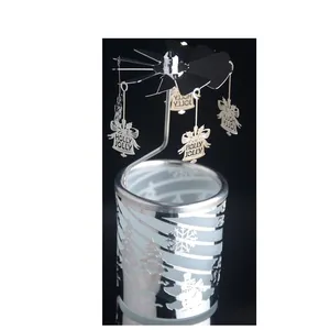 Vela giratória de decoração de casa, castiçal giratório de vela com suporte de vela rotativo