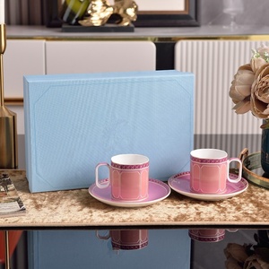 Simple European Style Floral Afternoon <b>Tea</b> <b>Set</b> with 200ml Green Bone China <b>Coffee</b> Cup and Saucers - Product Image 6