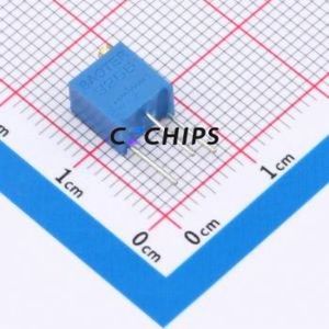 Resistencia Ajustable/Potenciómetro 3266W-100-LF, Componente de Orificio Pasante (THT)-3P, 6.8x4.7mm, Resistencia de 10 Ohmios, 10%, 500mW, 250ppm ℃ - Product Image 1