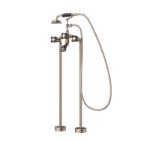 Douche de salle de bain avec filtre, pommeau de douche pluie, douchette cascade, douchette à main brossée pour équipement de douche et baignoire