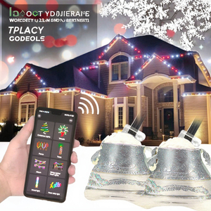 Ensemble de lumières LED colorées pour sapin de Noël, alimenté par piles, indice de protection IP44, commande manuelle, matériau PS, recommandé pour les enfants - Product Image 3