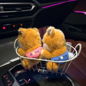 Porte-clés en peluche chiot Corgi 12 cm, jouet en peluche doux avec chaîne à boucle dorée pour voiture ou accessoire de sac - Product Image 3