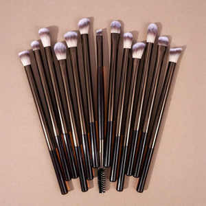 Pinceau Maquillage Double Embout Plat, Manche en Métal Aluminium, pour Fond de Teint, Eyeliner, Blush, Crayon <span class=keywords><strong>Sourcils</strong></span>, Contour des Yeux en Nylon - Product Image 3