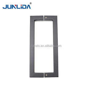 Cao cấp tùy chỉnh chất lượng cao 304 thép không gỉ Matt màu đen ống vuông cửa kính xử lý - Product Image 3
