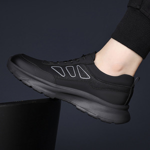 Zapatos Deportivos Casuales de Cuero para Hombre, Ligeros, con Entresuela de EVA, Suela de Goma, Tacón Bajo, Estilo para Caminar - Product Image 2