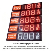 Letrero LED de 12 Pulgadas para Gasolinera, 8.889/10, Caja de Luz, Pantalla de Precios de Combustible para Exteriores, Personalizable