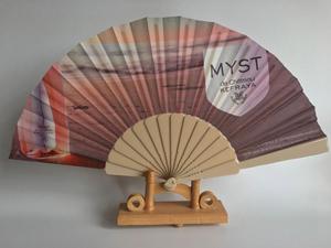 New Arrival Custom Logo Printed Handheld Wood Bamboo Folding <b>Fan</b> Wholesale Eco-Friendly Carved <b>Hand</b> <b>Fan</b> Stock - Product Image 5