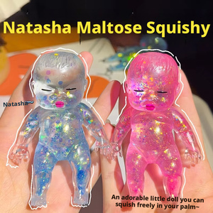 Jouet Squishy Transparent Scintillant en TPR Extensible Anti-Stress Natasha Baby Maltose <span class=keywords><strong>pour</strong></span> l'Anxiété - Product Image 4