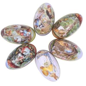 Boîte métallique vide en forme d'œuf de pâques, <span class=keywords><strong>2022</strong></span> unités, boîte métallique de qualité alimentaire, pour emballage du <span class=keywords><strong>chocolat</strong></span> - Product Image 2