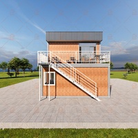 Maisons préfabriquées modernes en acier à deux étages, conteneurs modulaires, bureau mobile, gare ferroviaire ou hôtel