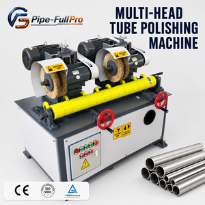 Machine de polissage multi-stations pour tubes ronds en acier au carbone, détartrage, élimination de la rouille et finition de surface - Product Image 1