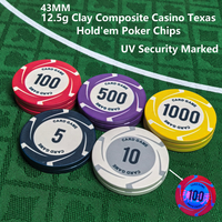 Pièces de poker en céramique lestées Masterpiece 12,5g, anti-effraction, symbole discret, élégantes, pour soirée poker à domicile, ensemble cadeau promotionnel