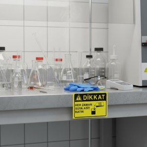 Attention, usage industriel - Toujours ajouter de l'acide à l'eau pour les produits chimiques - Product Image 3
