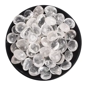 Großhandel White Crystal Tumbled Crystals Bulk natürlichen klaren Quarz Kristall Tumbled Stone