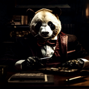 Stampa su Tela Astratta Leone Fumante, Arte Murale Moderna con Animali per Arredamento Aziendale e Fabbriche, Vendita all'Ingrosso - Product Image 5