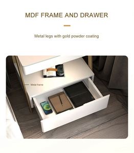 <span class=keywords><strong>Table</strong></span> de chevet intelligente moderne avec nouveau design, mobilier de maison avec port de charge sans fil USB Type C, petite <span class=keywords><strong>table</strong></span> d'appoint pour chambre à coucher - Product Image 4