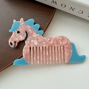 Elegant Cartoon Horse Acetate Cute Animal Shape <b>Hair</b> <b>Comb</b> Fashion <b>Hair</b> Accessories for Women Girls - Product Image 5