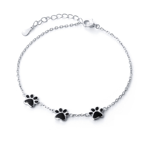 Cina produttore di gioielli 925 Sterling Silver Puppy Dog Paw Bracciali per Gli Amici - Product Image 1