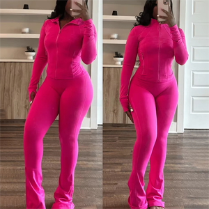 Personalizado profesional fabricante chino 2025 mujeres Coords para venta al por mayor 2 piezas sólido mujeres conjunto con precio de venta directo de fábrica - Product Image 5