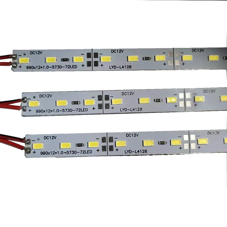 Led 가장자리 표시등 막대 방수 ip65 광고 엄밀한 지구 smd2835 smd2835 5630 측에 의하여 점화되는 led 엄밀한 막대기 12V 5630 5730 72leds