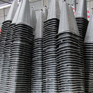 H900mm phản chiếu an toàn giao thông nón đen <span class=keywords><strong>EVA</strong></span> cao su cơ thể với hình vuông đường nón - Product Image 6