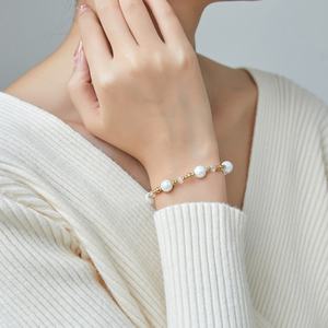 Pulsera Minimalista de Perlas Doradas para Mujer, Hecha a Mano, Elástica, con Perlas Pequeñas, Accesorio de Moda, Regalos para Bodas y Fiestas - Product Image 6