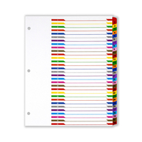 Séparateurs de classement en papier à feuilles mobiles, 10/12/31 onglets, index 3 trous, extra durables pour classeur à 3 anneaux