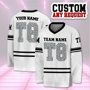 Tontons tùy chỉnh đội số T8 buổi hòa nhạc tour du lịch thế giới <span class=keywords><strong>2025</strong></span> Áo khúc côn cầu trắng tùy chỉnh báo T8 buổi hòa nhạc VNECK - Product Image 3