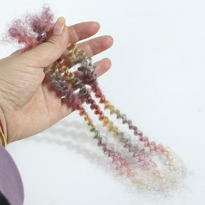 Dernier cri 22 pouces 50g Afro Kinky Curly Bulk Hair Twists Pré-bouclé Extensions courtes de <span class=keywords><strong>cheveux</strong></span> humains les plus chauds du printemps - Product Image 5