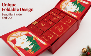 <b>Christmas</b> Advent Calendar Packaging 24 Numbered Drawers Hot Stamping Rigid Board for Holiday <b>Gifts</b> Advent Calendar <b>Gift</b> <b>Box</b> - Product Image 2