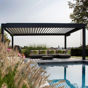 Pare-soleil de jardin en Aluminium manuel, ombrage de soleil, de <span class=keywords><strong>terrasse</strong></span>, tabliers à manger, Pergola - Product Image 5