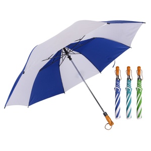 Wooden Handle Golf <b>Umbrella</b> Double Canopy OEM ODM <b>Windproof</b> Vented <b>Umbrella</b> with Custom logo <b>Windproof</b> <b>Umbrellas</b> Wholesale - Product Image 6