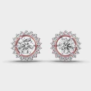 Boucles d'oreilles élégantes en diamant, argent sterling 925, bijoux fins de créateur pour mariage, anniversaire, usage quotidien, cadeau - Product Image 3