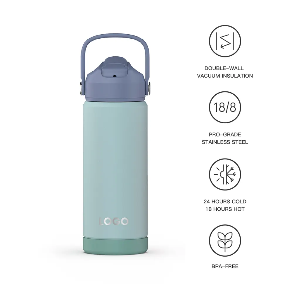 2023 Popular Lock Lid BPA free Vacuum Flask Insulated Stainless Steel Sports Water Bottle with Custom Logo