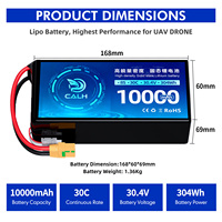 Baterai FPV Tegangan Tinggi Kustom CALH 8S 30.4V 10000mah Paket Baterai Lipo 30.4V 10ah 30c untuk Drone FPV 7 inci 10 inci UAV
