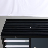 Armoire de rangement d'outils en fer robuste personnalisable OEM, chariot à outils d'atelier/garage avec roulettes en polyuréthane de 4 pouces, tiroirs mobiles et porte