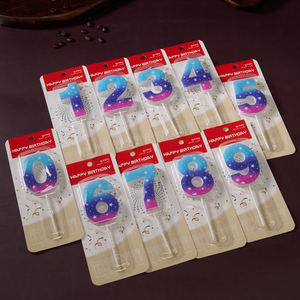 <span class=keywords><strong>Bougie</strong></span> d'<span class=keywords><strong>anniversaire</strong></span> en cire de paraffine faite à la main en gros, colorée, motif personnalisé 0-9, non toxique, pour animaux de compagnie, enfants, fêtes, Nouvel <span class=keywords><strong>An</strong></span> - Product Image 2