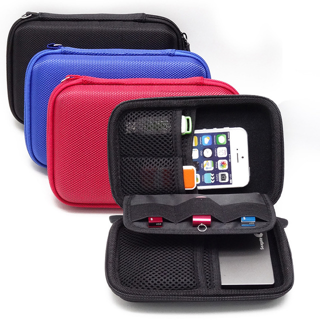 Waterproof Eva Hard Shell Zipper Travel Charging Cable Tech Organizer Pouch Power Bank Digital Electronic Accessories Case Bag