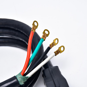 30A 4ピン Nema 14-30P ドライヤー電源コード 3/10AWG SRDTケーブル 240V PVC銅リングエンド 4-6フィート 交換用延長コード - Product Image 3
