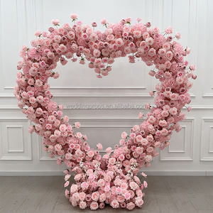 A04-200 a buon mercato 2m rosa rosa cuore arco Set di fiori decorazione festa di nozze arco fiore artificiale proposta di <span class=keywords><strong>sfondo</strong></span> - Product Image 4