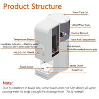 Distributeurs de lingettes humides ABS 500 ml à libération automatique pour maquilleurs professionnels, studio, usine OEM ODM