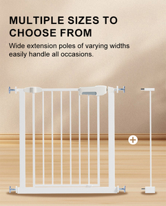 Barrière de sécurité extra large en plastique pour bébé, pliable, à fixation par <span class=keywords><strong>pression</strong></span>, pour portes, couloirs et chambres d'enfants - Product Image 6