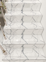 Haute brillant foshan marbre de carrare regarder les escaliers étage tuiles étape porcelaine De Carrare blanc pour en céramique tuiles étape