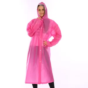 Good Quality Reusable Transparent Pvc Fashion Raincoat For Heavy Rain