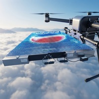 Écran d'affichage holographique LED pliable P15/P20/P30 pour spectacles de drones HDR10+ IP65 Étanche Haute luminosité