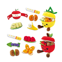 Neugeborenen Montessori Obst- und Gemüsesortier-Spielset mit kognitiver Klassifizierung, Plüschspielzeug mit Sound und individuellem Logo
